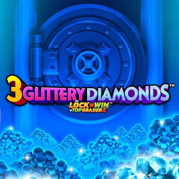 3 Glittery Diamonds by PearFiction Studios, showcased at spinangacasinogreece.com – game logo
